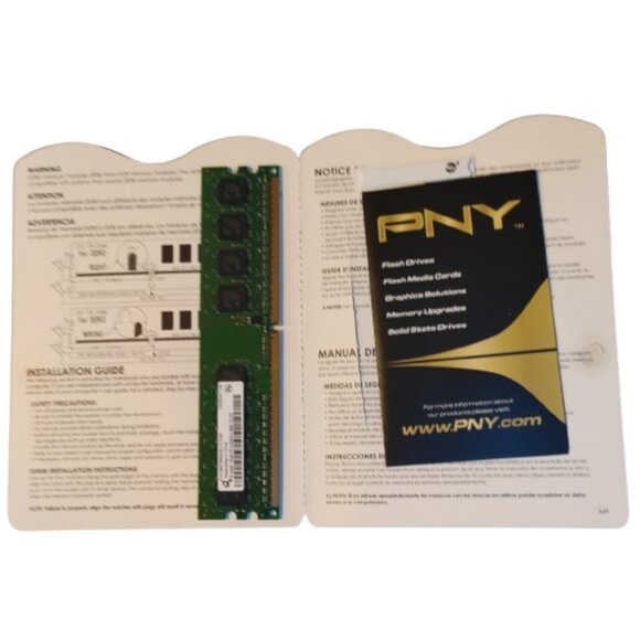 PNY 1GB DDR2 400 MHz DDR Optima Memory (MD1024SD2-667) New with Tags NWT - Picture 3 of 5